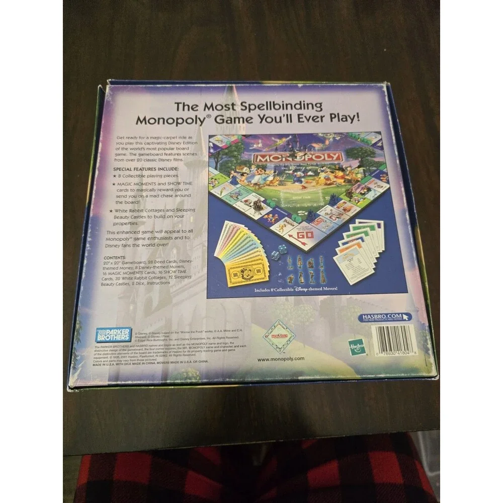 Parker Brothers Monopoly The Disney Edition Collector's Vintage Complete 2+ 8+